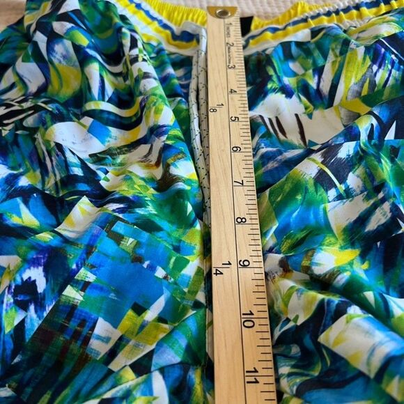 Hugo Boss Swim Trunks Board Shorts Men Small Blue Abstract Mesh Lined Drawstring - Picture 8 of 10